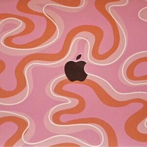 Apple MacBook Pale Pink Psychedelic Ripple Hard Protective Cover